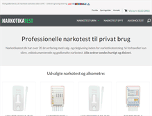 Tablet Screenshot of narkotikatest.dk